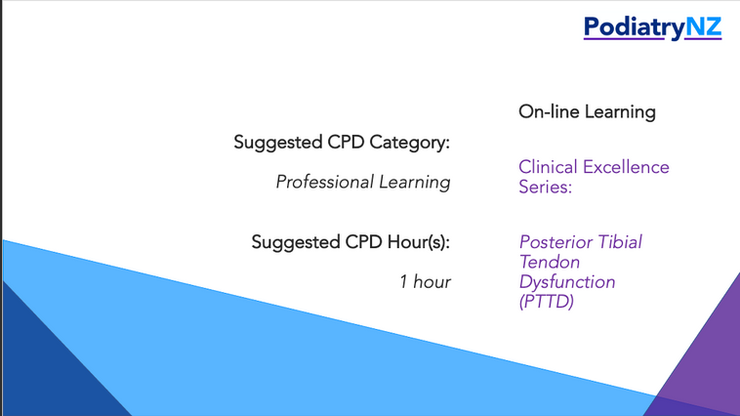 Posterior Tibial Tendon Dysfunction (PTTD)